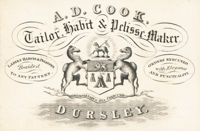 Carte de visite, A D Cook - English School