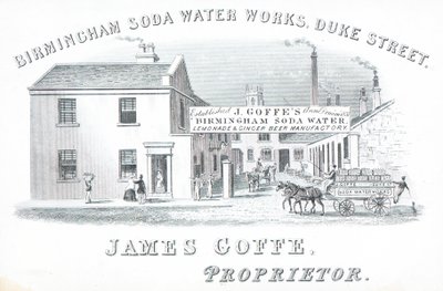 Carte de visite, Birmingham Soda Water Works - English School