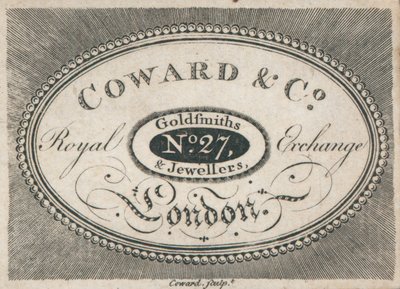 Carte de visite de Coward & Co - English School