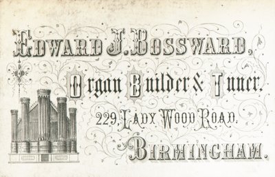 Carte de visite, Edward J Bossward - English School