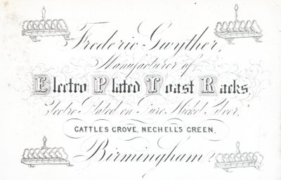 Carte de visite, Frederic Gwyther - English School