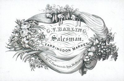 Carte de visite de G V Barling - English School