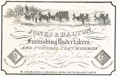 Carte de visite de Jones & Halton - English School