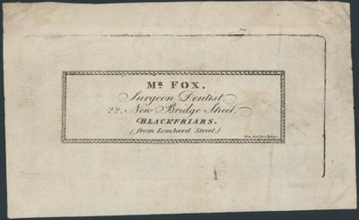 Carte de visite de Mr Fox - English School