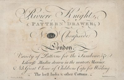 Carte de visite de Riviere Knight - English School