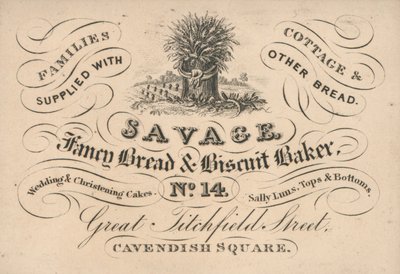 Carte de visite de Savage - English School