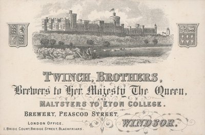 Carte de visite de Twinch Brothers - English School