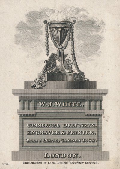 Carte de visite de W J White - English School