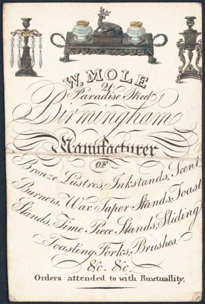 Carte de visite, W Mole - English School