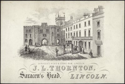 Carte de visite pour J L Thornton - English School