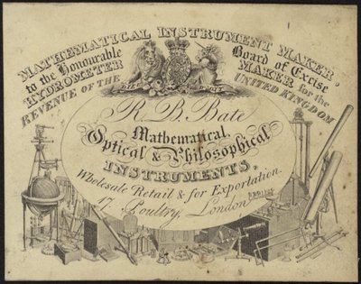 Carte de visite pour R B Bate - English School