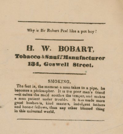 Carte de visite de H W Bobart - English School