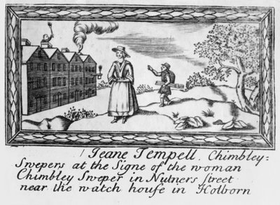 Carte de visite de Jeane Tempell, ramoneur - English School