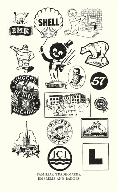 Enseignes commerciales : Marques, emblèmes et badges familiers (lithographie) - English School