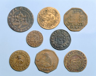 Jetons de commerce trouvés dans la Tamise - English School