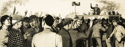 Syndicalistes lors d