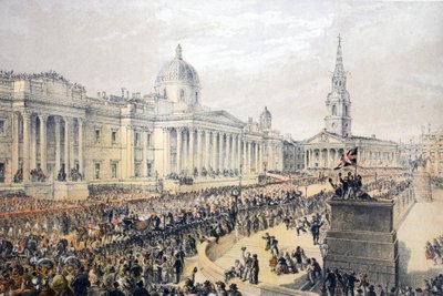 Trafalgar Square, de A Memorial of the Marriage of Edward VII and Alexandra of Denmark, pub. 1864 - English School