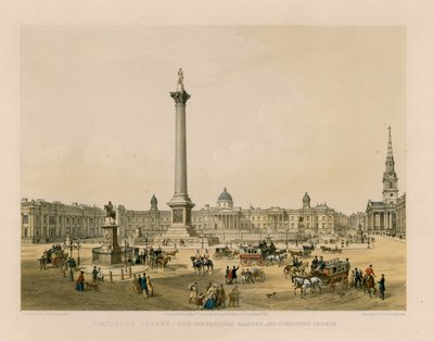 Trafalgar Square avec la National Gallery et l