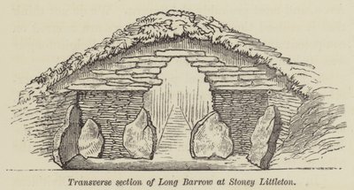 Section transversale du Long Barrow à Stoney Littleton - English School