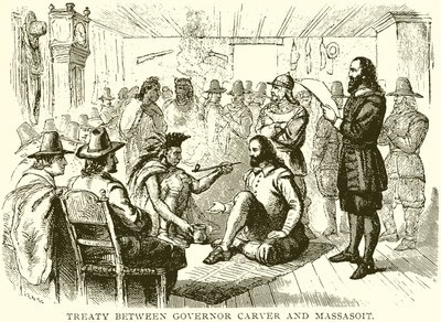 Traité entre le gouverneur Carver et Massasoit - English School