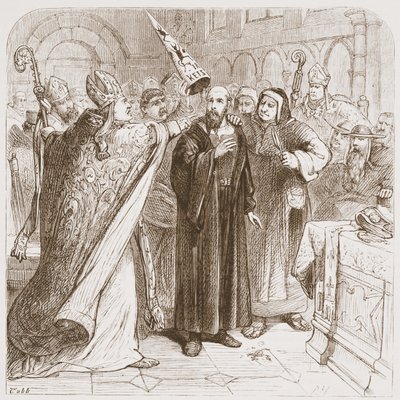 Procès de Huss : Dégradation du martyr, illustration de L