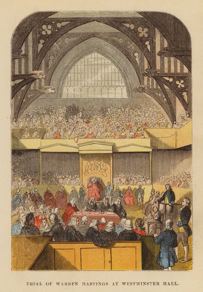 Procès de Warren Hastings à Westminster Hall - English School