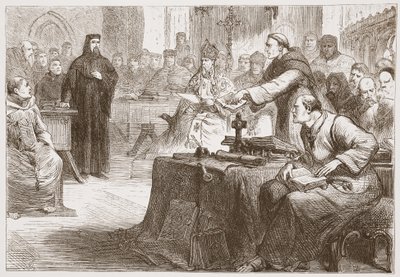 Procès de Wicliffe, illustration de L