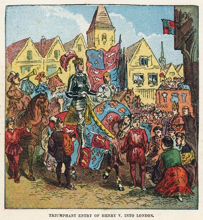 Entrée triomphale du roi Henri V à Londres après la bataille d