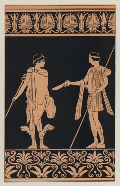 Trygée soudoyant Hermès avec une coupe en or - English School