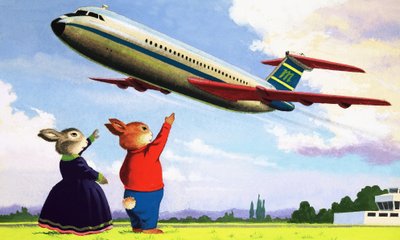 Tufty saluant un avion - English School