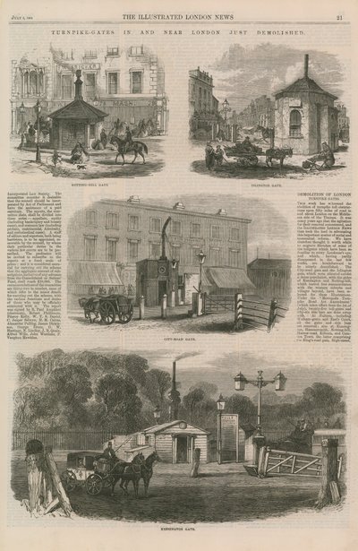 Barrières de péage à Londres et aux alentours récemment démolies - English School