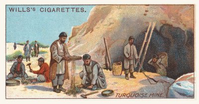 Turquoise mine (chromolitho) - English School
