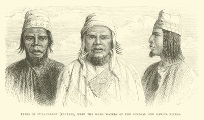 Types de Futa-Jallon, Foulah, près des sources des rivières Sénégal et Gambie - English School