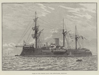 Types de la marine française, le Redoutable, cuirassé - English School
