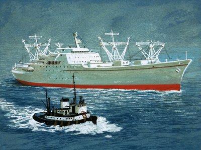Bateau et remorqueur non identifiés - English School