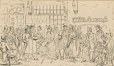 Scène non identifiée, peut-être liée au Cock and Hen Club - English School