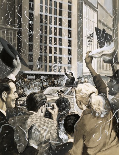 Défilé de ticker tape non identifié en Amérique - English School