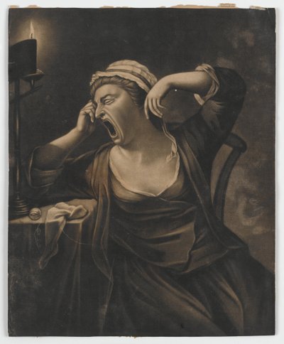 Sans titre (femme bâillant), vers 1780 - English School