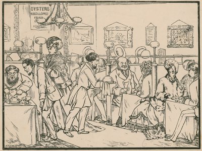 Scène de restaurant sans titre - English School