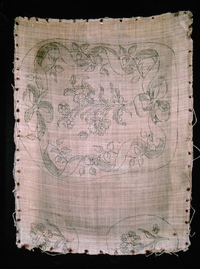Conception de broderie non utilisée pour dossier et accoudoirs - English School