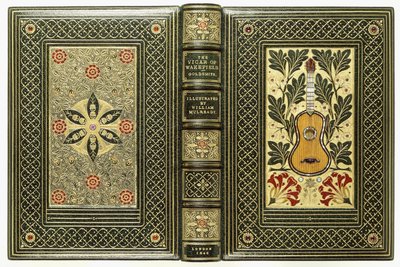Couvercles supérieur et inférieur, avec des motifs de guitare et de fleurs, 1843 - English School