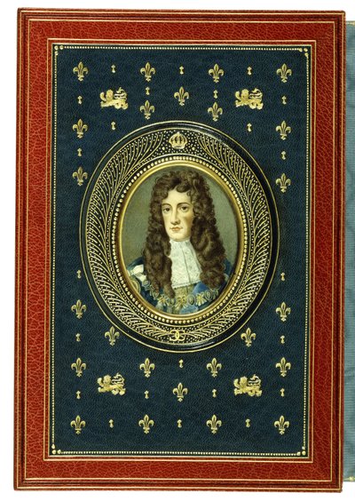 Couverture supérieure, avec portrait miniature ovale de Charles II, 1902 - English School