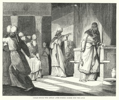 Ozias frappé de lèpre après avoir brûlé de l
