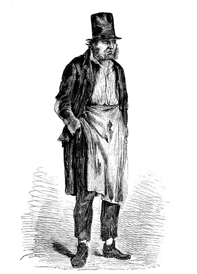 Vagabond du refuge de Playhouse Yard, Cripplegate - English School