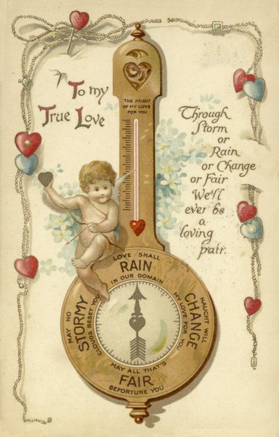 Carte de Saint-Valentin, avec baromètre - English School