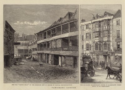 Londres en voie de disparition (gravure) - English School