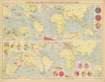 Produits alimentaires végétaux, sucre, vin, raisins secs, groseilles et houblon - English School