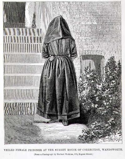 Prisonnière voilée à la maison de correction de Surrey, Wandsworth, extrait de 