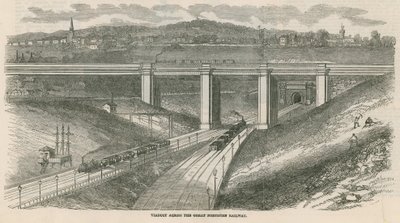 Viaduc sur le chemin de fer Great Northern, Londres - English School