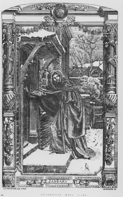 Musée Victoria et Albert : Carreaux muraux décoratifs (gravure) - English School
